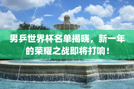男乒世界杯名单揭晓，新一年的荣耀之战即将打响！
