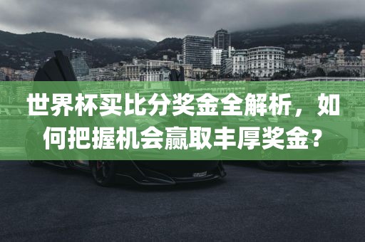 世界杯买比分奖金全解析，如何把握机会赢取丰厚奖金？