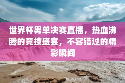世界杯男单决赛直播，热血沸腾的竞技盛宴，不容错过的精彩瞬间