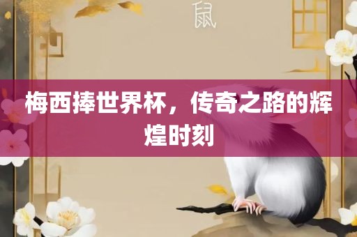 梅西捧世界杯，传奇之路的辉煌时刻