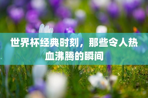 世界杯经典时刻，那些令人热血沸腾的瞬间