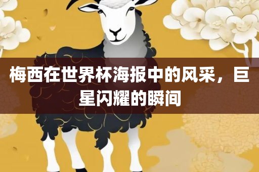 梅西在世界杯海报中的风采，巨星闪耀的瞬间