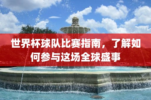 世界杯球队比赛指南，了解如何参与这场全球盛事