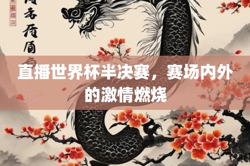 直播世界杯半决赛，赛场内外的激情燃烧