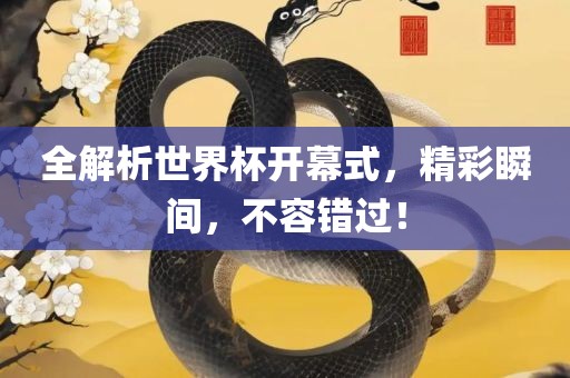 全解析世界杯开幕式，精彩瞬间，不容错过！