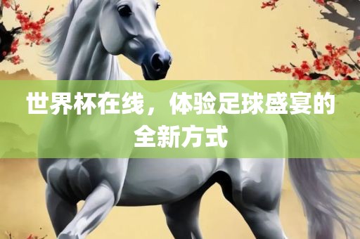 世界杯在线，体验足球盛宴的全新方式