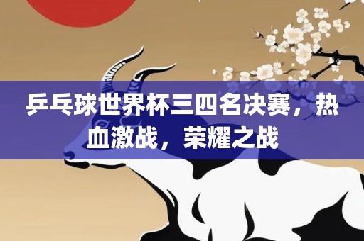乒乓球世界杯三四名决赛，热血激战，荣耀之战