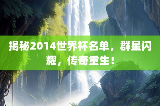 揭秘2014世界杯名单，群星闪耀，传奇重生！