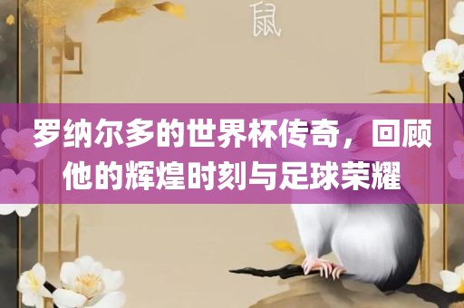 罗纳尔多的世界杯传奇，回顾他的辉煌时刻与足球荣耀