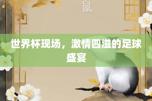 世界杯现场，激情四溢的足球盛宴