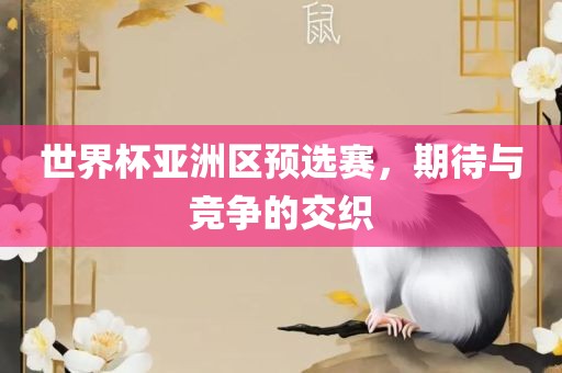 世界杯亚洲区预选赛，期待与竞争的交织