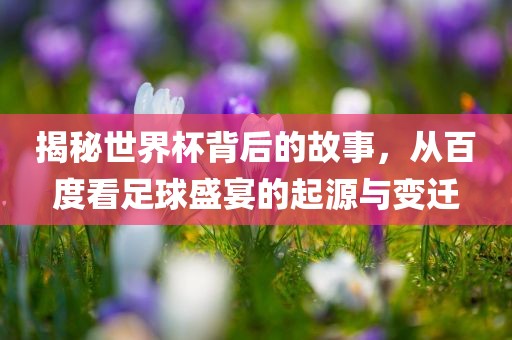 揭秘世界杯背后的故事，从百度看足球盛宴的起源与变迁