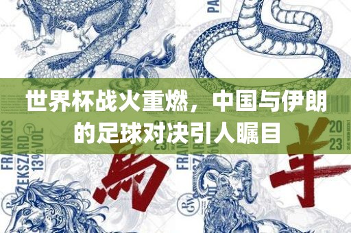 世界杯战火重燃，中国与伊朗的足球对决引人瞩目