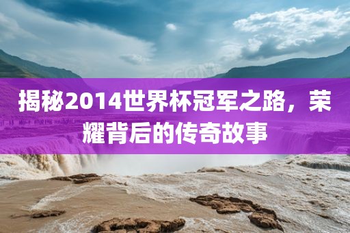 揭秘2014世界杯冠军之路，荣耀背后的传奇故事
