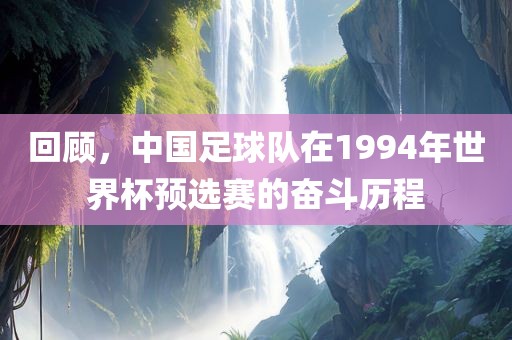 回顾，中国足球队在1994年世界杯预选赛的奋斗历程