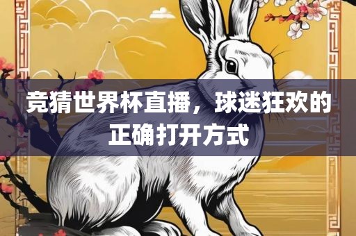 竞猜世界杯直播，球迷狂欢的正确打开方式