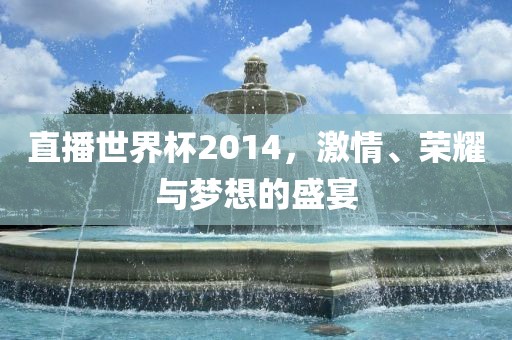 直播世界杯2014，激情、荣耀与梦想的盛宴