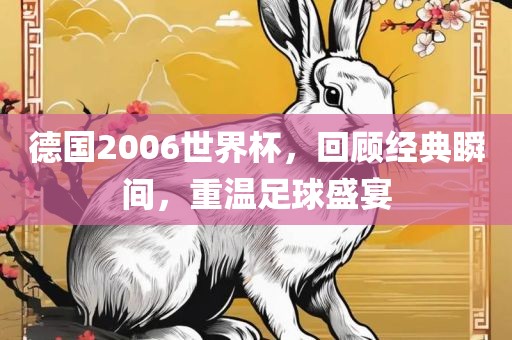 德国2006世界杯，回顾经典瞬间，重温足球盛宴