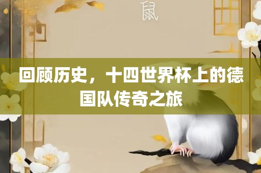 回顾历史，十四世界杯上的德国队传奇之旅