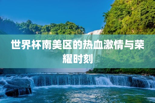 世界杯南美区的热血激情与荣耀时刻