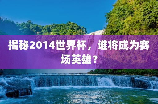 揭秘2014世界杯，谁将成为赛场英雄？