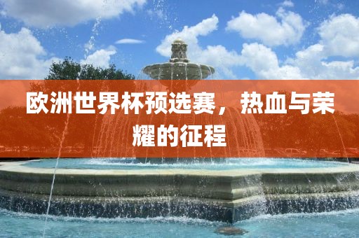 欧洲世界杯预选赛，热血与荣耀的征程