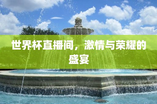 世界杯直播间，激情与荣耀的盛宴