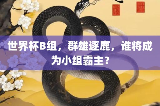 世界杯B组，群雄逐鹿，谁将成为小组霸主？