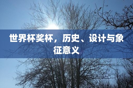 世界杯奖杯，历史、设计与象征意义
