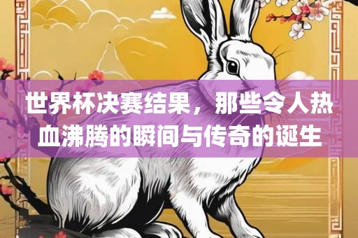 世界杯决赛结果，那些令人热血沸腾的瞬间与传奇的诞生