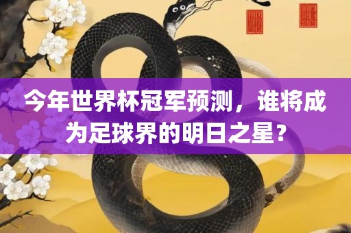 今年世界杯冠军预测，谁将成为足球界的明日之星？