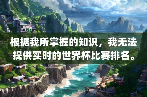 根据我所掌握的知识，我无法提供实时的世界杯比赛排名。