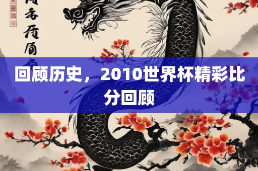 回顾历史，2010世界杯精彩比分回顾