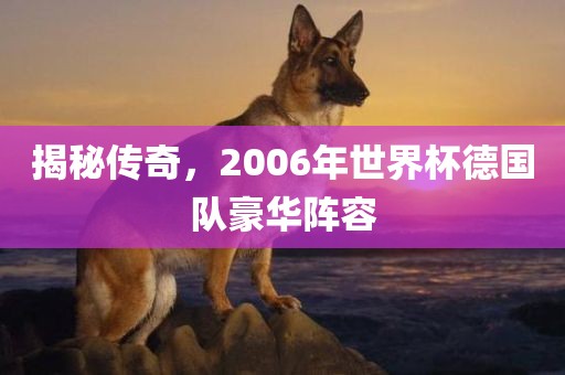 揭秘传奇，2006年世界杯德国队豪华阵容