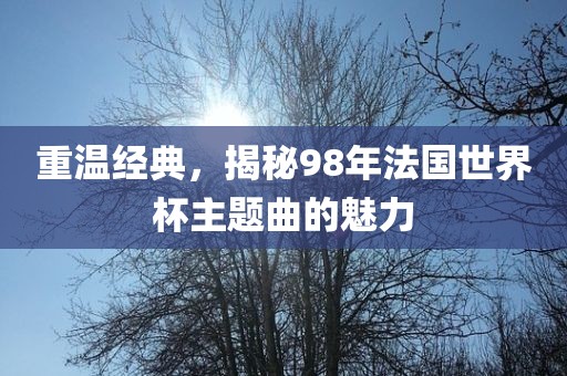 重温经典，揭秘98年法国世界杯主题曲的魅力