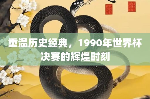 重温历史经典，1990年世界杯决赛的辉煌时刻