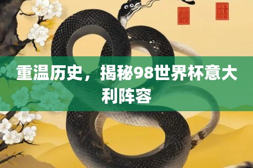 重温历史，揭秘98世界杯意大利阵容