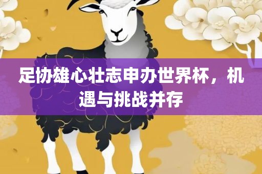 足协雄心壮志申办世界杯，机遇与挑战并存