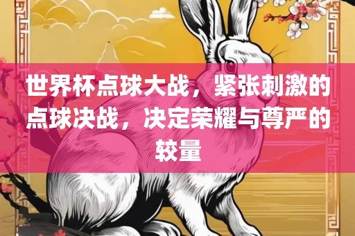 世界杯点球大战，紧张刺激的点球决战，决定荣耀与尊严的较量