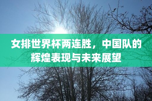 女排世界杯两连胜，中国队的辉煌表现与未来展望