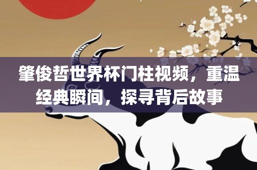 肇俊哲世界杯门柱视频，重温经典瞬间，探寻背后故事