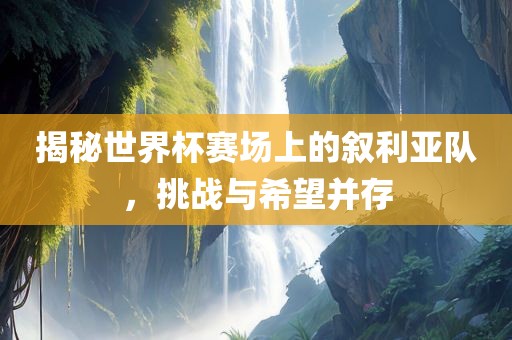 揭秘世界杯赛场上的叙利亚队，挑战与希望并存
