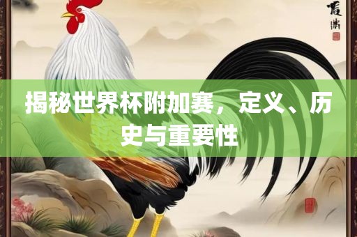 揭秘世界杯附加赛，定义、历史与重要性