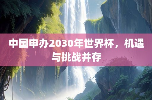 中国申办2030年世界杯，机遇与挑战并存