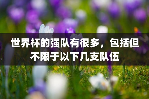 世界杯的强队有很多，包括但不限于以下几支队伍