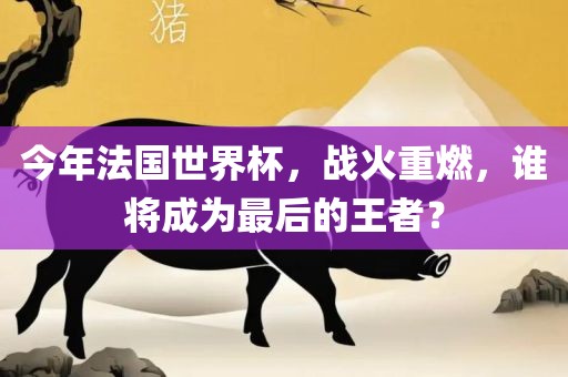 今年法国世界杯，战火重燃，谁将成为最后的王者？