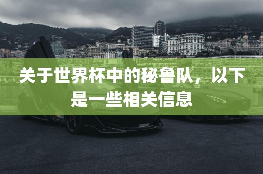 关于世界杯中的秘鲁队，以下是一些相关信息
