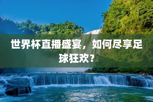 世界杯直播盛宴，如何尽享足球狂欢？