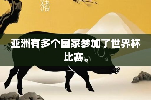 亚洲有多个国家参加了世界杯比赛。