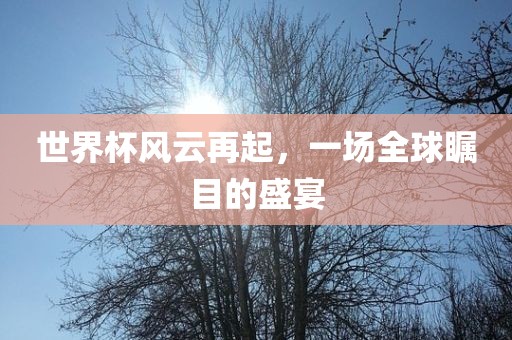 世界杯风云再起，一场全球瞩目的盛宴